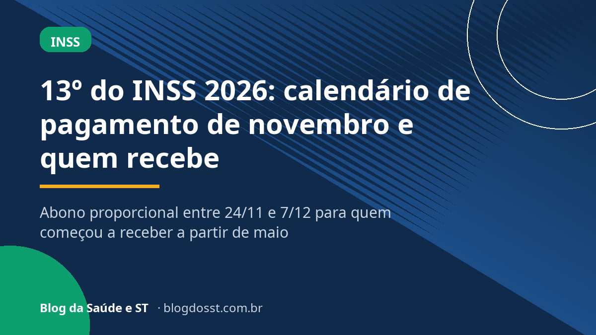 13º do INSS 2026: calendário de pagamento de novembro e quem recebe